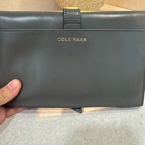 Cole Haan Gray Leather Pouch
